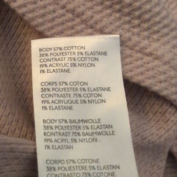 Free people in the mix pink‎ thermal knit and crochet top size small boho - Picture 7 of 9